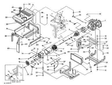 Generator Drawing No. 98533 Diagram and Parts List for 0491-0-GN6,500E  Briggs and Stratton Generator